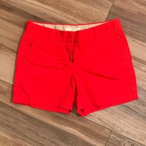 🌺J Crew red chino shorts
